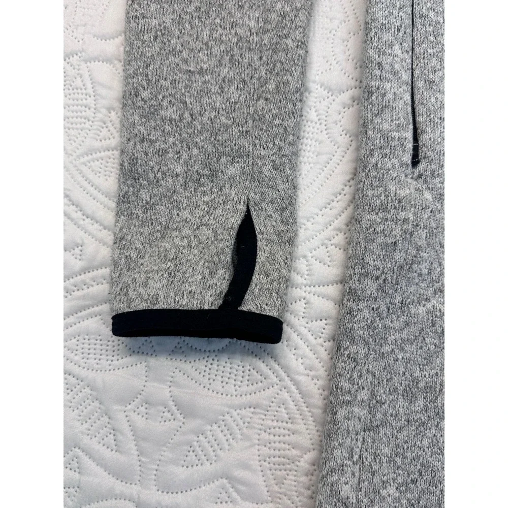 Nike Tech Fleece Knit Full Zip Jacket Grey Black Trim 806983-063 Womens Medium